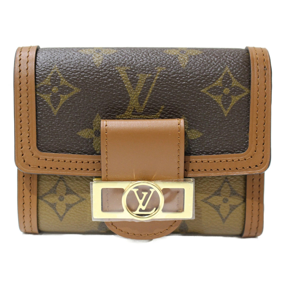LOUIS VUITTON Portefeuille Dauphine Compact Tri fold Wallet Monogram